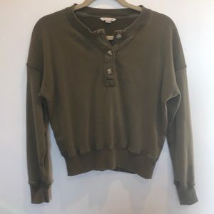 American eagle button up sweatshirt